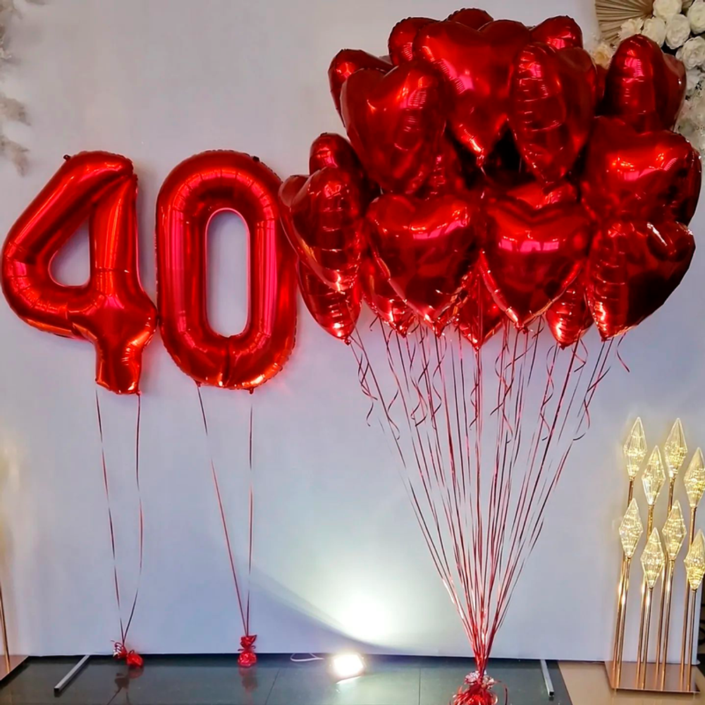 Композиция из шаров на 40 лет Страсть
