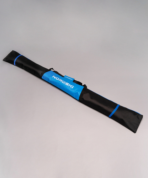 Чехол для лыж NORDSKI, на 1 пару, 195см, Black/Blue, NSV141195
