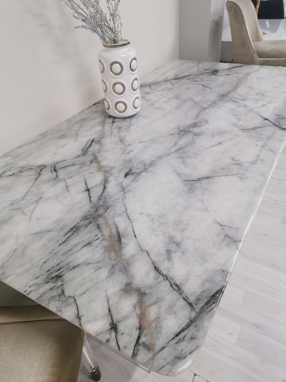 Стол обеденный Ist Casa Ардео, 200x100x76 см, белый мрамор