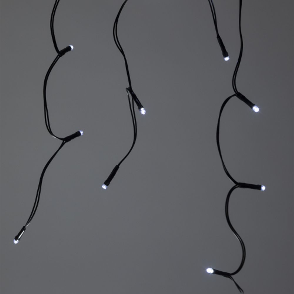 Садовая гирлянда ЭРА ERASF22-29 на солнечной батарее Бахрома холодный свет 2,4Х0,5м