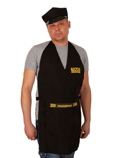 Фартук Такси с фаллосом (Цвет: черный)