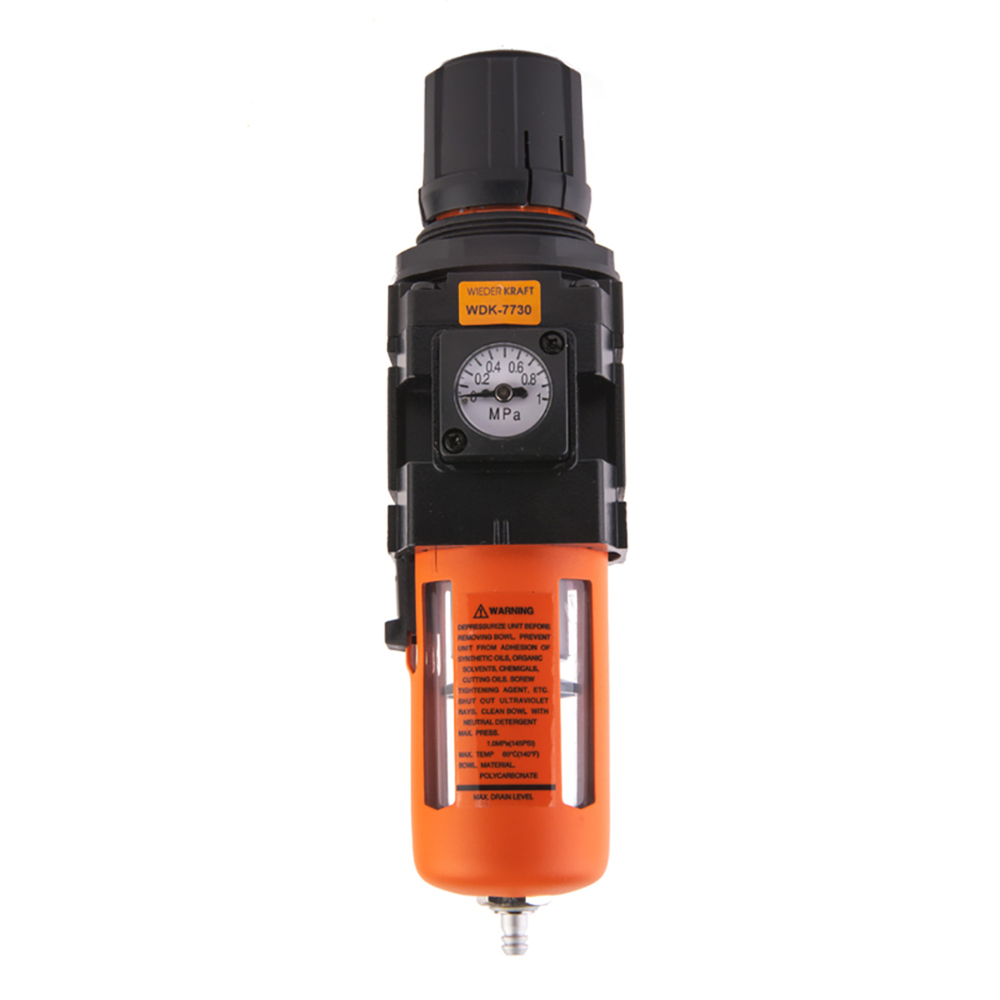 WDK-7730 Фильтр-масловлагоотделитель 3/8"  с регулятором и манометром