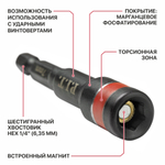Бита ударная с торцевой головкой магнитная P.I.T. 65x7 мм, IMPACT, торсионная зона (ASDR06-0007)