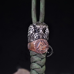 Темлячная бусина "Кольцо Одина" биметалл (бронза Валькнут)