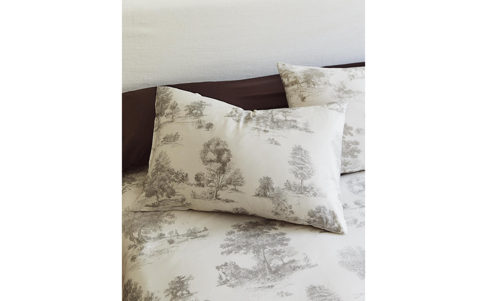 Наволочка Zara Home сатин, хлопок 100%, однотонный, 5154/091