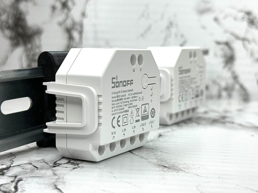 Крепеж на DIN RAIL для выноса реле (THR316/20, POWR316/20, DUALR3/LITE)
