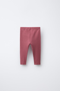 ZARA БАЗОВЫЕ ЛЕГИНСЫ С ЛОГОТИПОМ, РОЗОВЫЙ