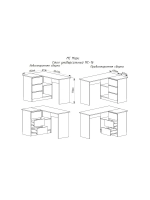 Стол компьютерный угловой с ящиками 124,85х50х77 см