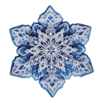 Вырубная фигурка оформительская двухсторонняя "Снежинка" ВД-лак М-17423 (Сфера)