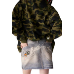 A Bathing Ape Bathing Ape Denim Short Skirts Cotton