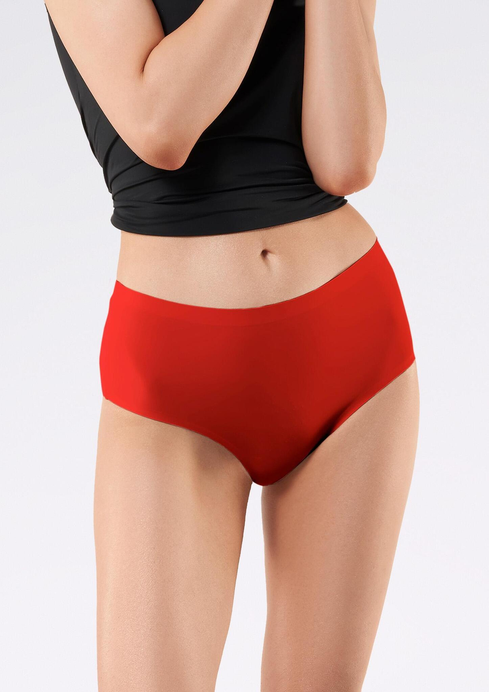 Трусики-бразилиана Brasil с высокой линией талии (Размер: S) (Цвет: красный)