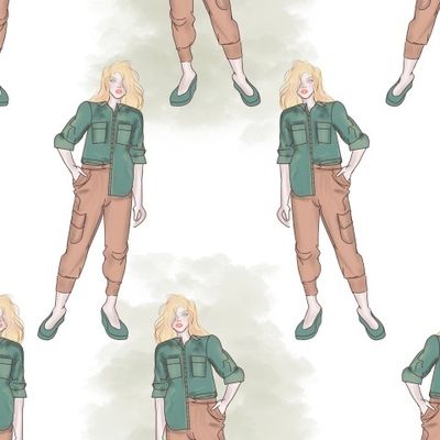 Девушка в стиле fashion