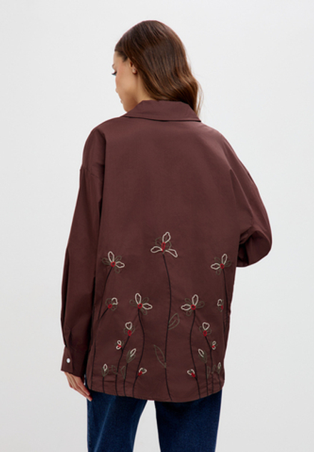 Рубашка из хлопка с вышивкой