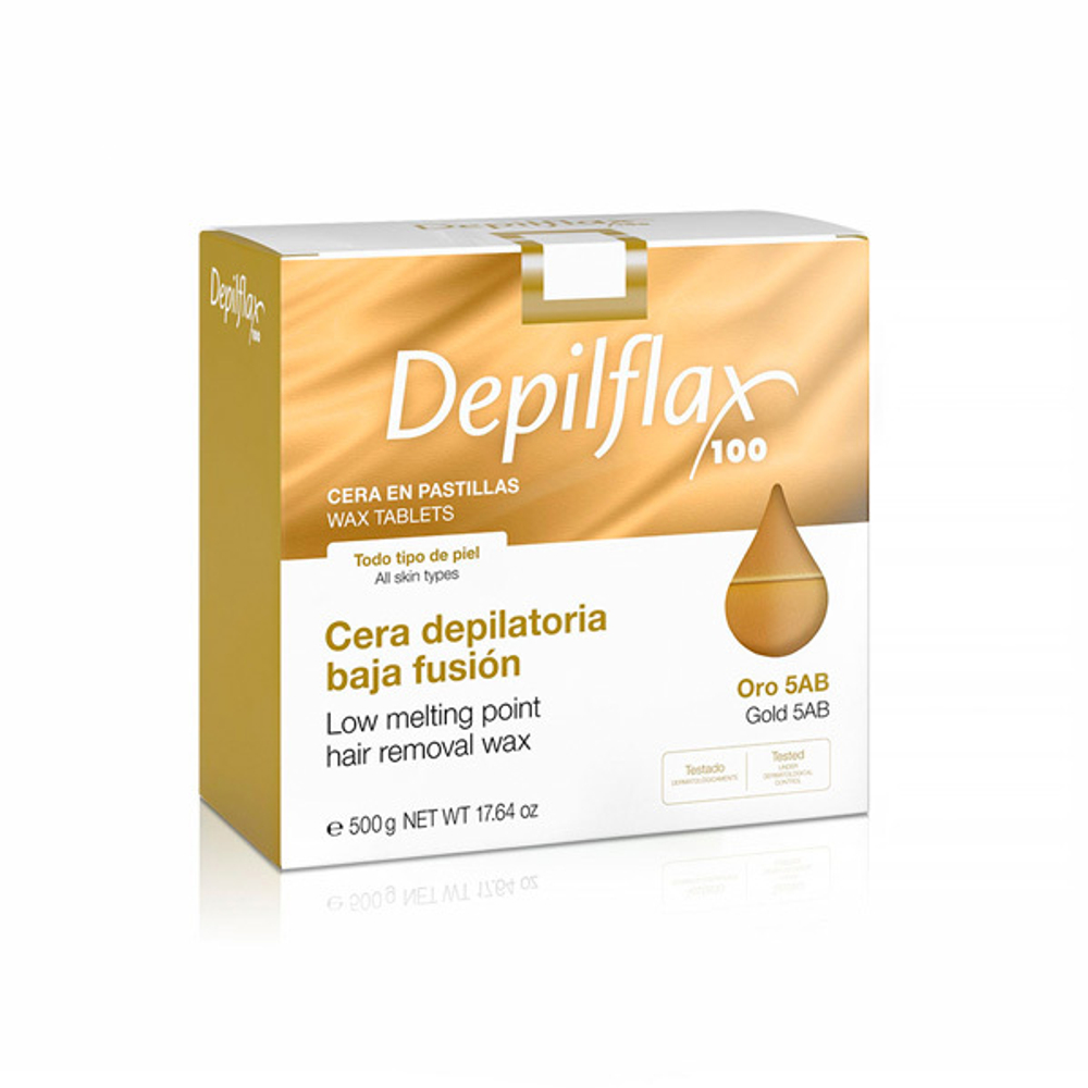 Воск горячий в брикетах Depilflax Extra Золотой 500г