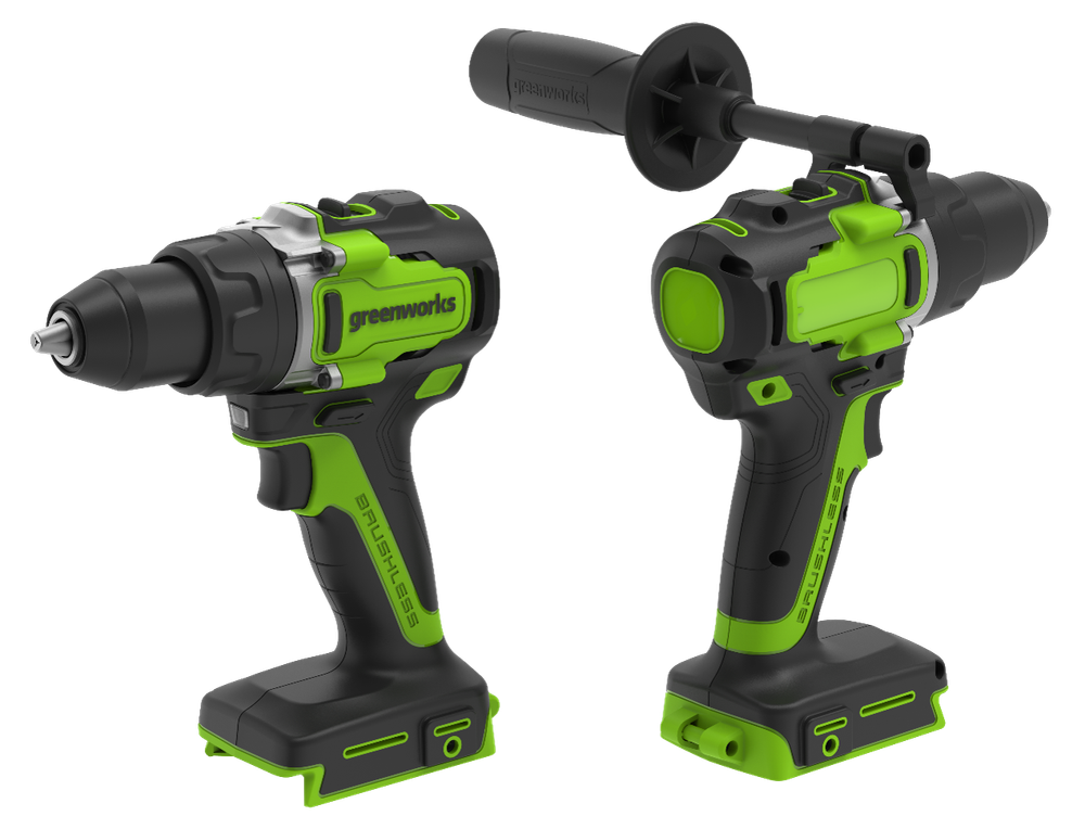 Дрель-шуруповерт аккумуляторная Greenworks GD24DD90 Арт. 3707507,  24V, 90 Нм, бесщеточная, без АКБ и ЗУ