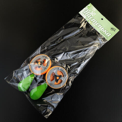 Удочка зимняя "Настенька", капелька (Р-зеленый, К-серый, О-оранжевый), 2шт/уп