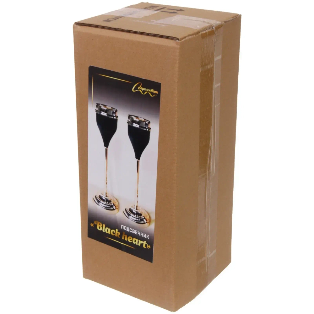 Подсвечник «BLACK HEART» 33*11,5*11,5 см, Черный
