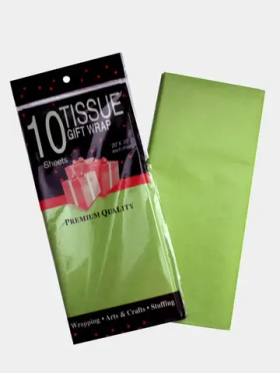 Бумага тишью Зеленое яблоко 50х66 см (10 листов)