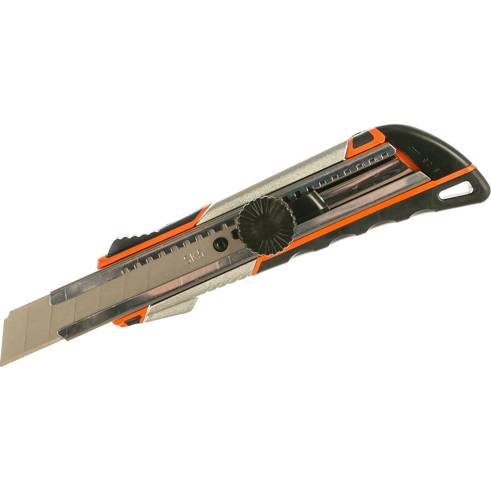 Строительный нож Gigant 18 мм, в металлическом корпусе с винтовым фиксатором GWK 628