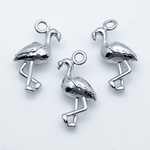 Подвеска Фламинго, цвет серебро, размер 15*7 мм, цена за 1 шт