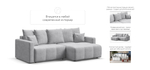 Угловой диван Босс Тренд Шенилл Клауд серый