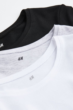 H&M Трикотажный топ (з шт), белый