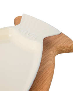 Форма овальная для рыбы на подставке LAVA 20х35см красная