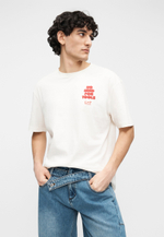 EA7 Emporio Armani UNISEX - Футболка с принтом - сахарный напиток/молоко