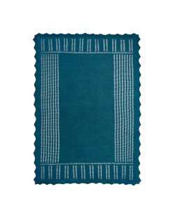Zara Home плед детский из хлопка, синий, 70x100 см