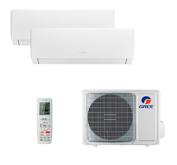 Мультисплит система на 2 комнаты Gree GWH09AGAXA-K6DNA4C/I + GWH12AGBXB-K6DNA4C/I / GWHD(18)NK6OO (LC)(LH)