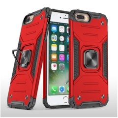 Противоударный чехол Strong Armour Case с кольцом для iPhone 6 Plus, 6s Plus, 7 Plus, 8 Plus (Красный)