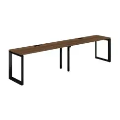 PR.227.DM.O59.BL / Рабочая станция s-b-s 3200х600х750 / профиль: 59х59 черный; столешница: дуб модена