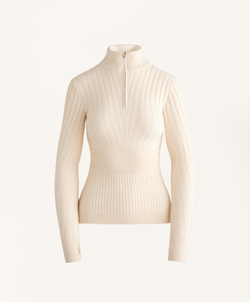 Oysho Термофутболка в рубчик, экрю