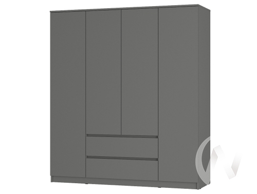 Шкаф 4-х створчатый ШК-13 МС Симпл (графит)