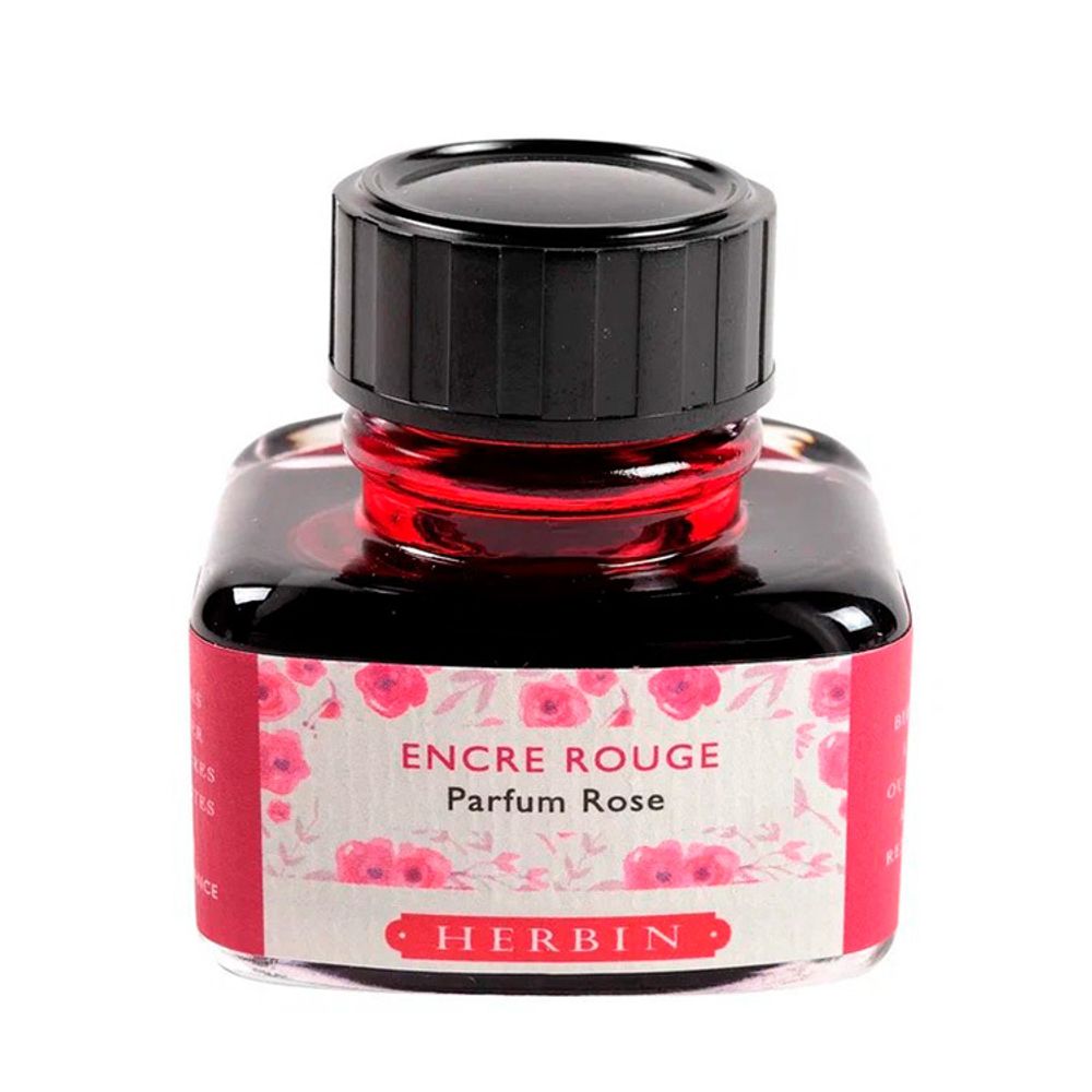 Ароматизированные чернила во флаконе Herbin 30 мл Красная Роза (13768T)