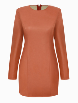 Платье мини из премиальной экокожи