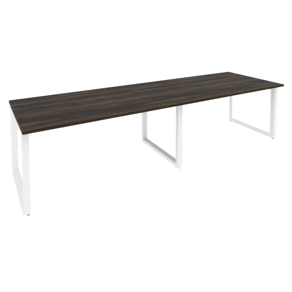 Onix Стол переговорный O.MO-PRG-2.4 Дуб Мали/Металл Белый 3160*980*750