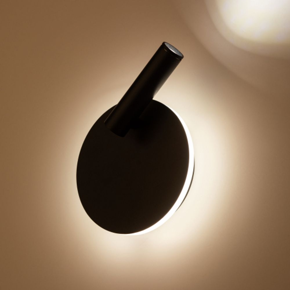 Декоративная подсветка светодиодная ЭРА EDGAR WL55 BK для интерьера COB 5Вт/SMD 7Вт 4000К черный IP20 | Настенная подсветка