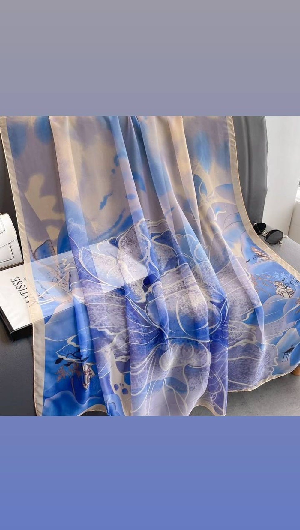 Палантин /голубой