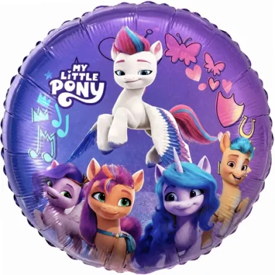 Шар (18''/46 см) Круг, My Little Pony, Веселые Лошадки