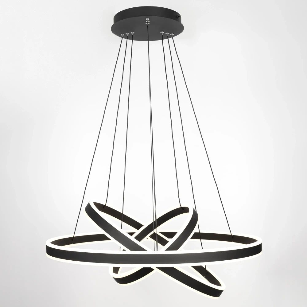 Citilux Дуэт CL719681 LED Люстра подвесная с пультом Чёрная