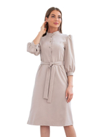 Платье медицинское Dr. Nice Beauty на пуговицах, бежевый, 48
