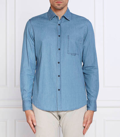 рубашка riou_1 BOSS ORANGE - голубой(50483535)