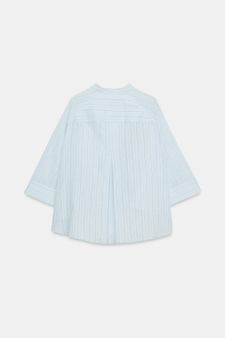 ZARA РУБАШКА В ПОЛОСКУ — ZW COLLECTION, СИНИЙ