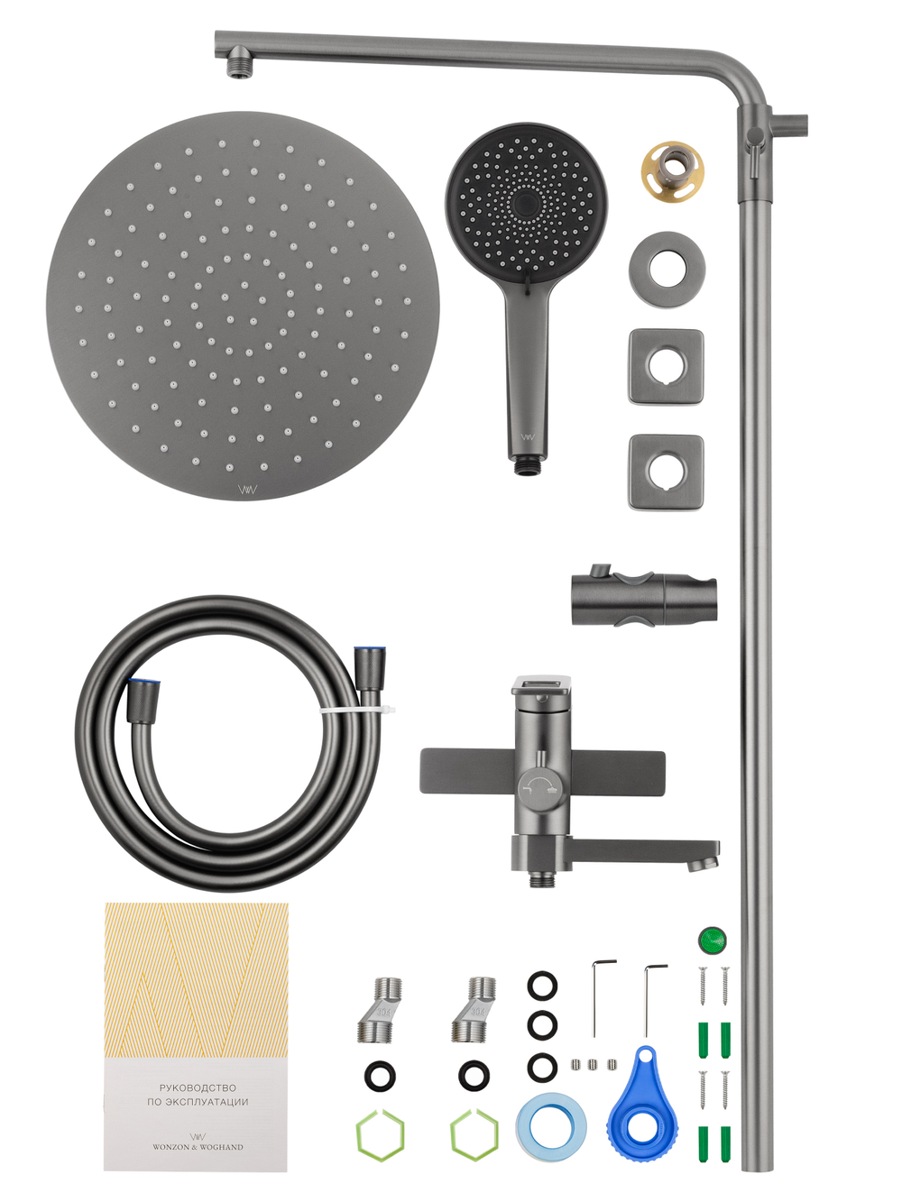 Душевая система WONZON & WOGHAND FRAME, Темный графит (WW-88739010-BGM)