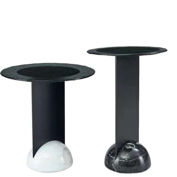 Комплект из 2 столиков 4469, металл, стекло, мрамор