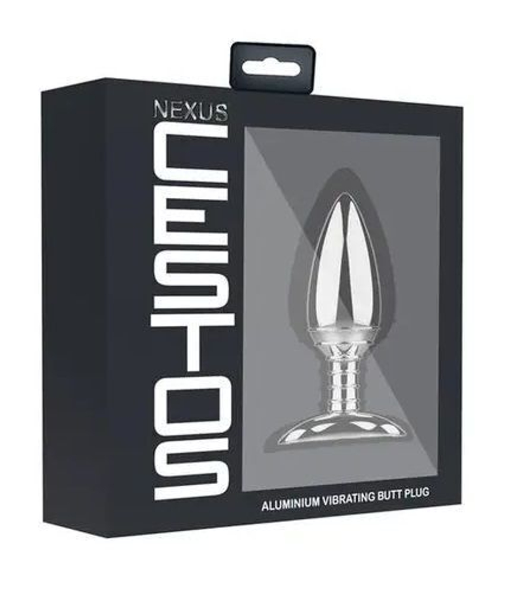 Металлическая анальная вибропробка Cestos - 10,8 см. (Цвет: серебристый)