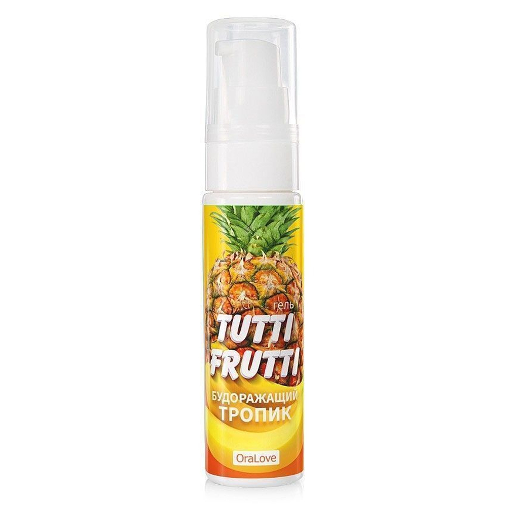 Вкусовой лубрикант на водной основе Tutti Frutti будоражащий тропик 30г