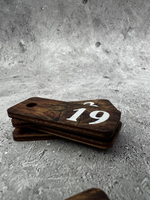 Номерки для ключей деревянные 2х5см