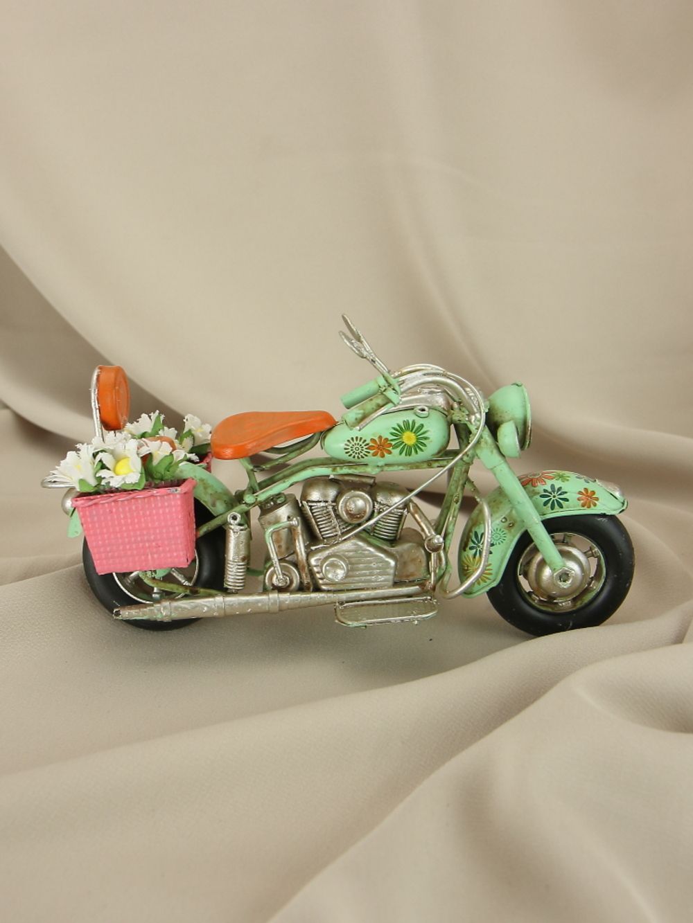 R&D Модель мотоцикла Harley Davidson бирюзовый с цветами